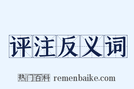 评注反义词是什么意思的图片